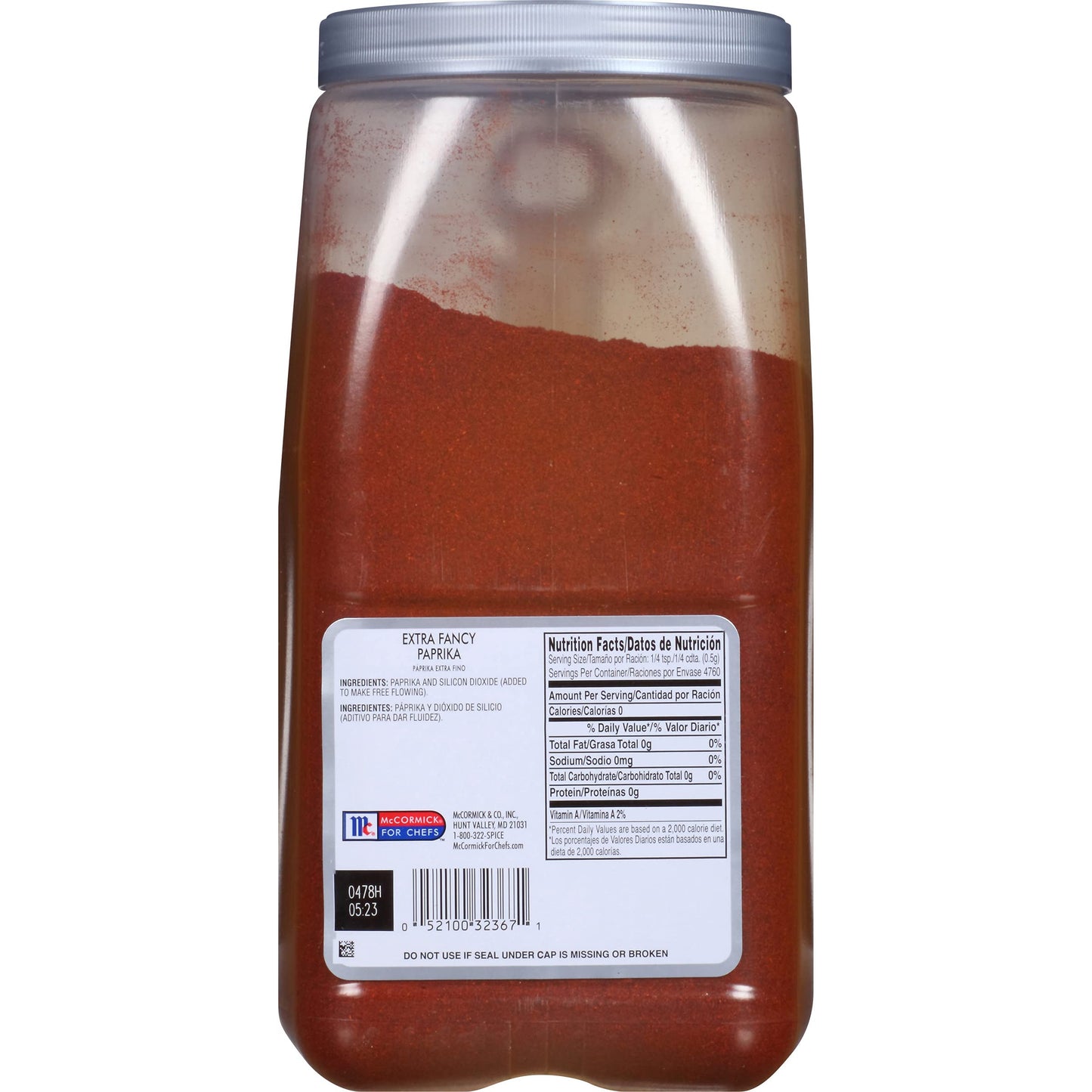 McCormick Culinary Extra Fancy Paprika, Sweet Paprika Seasoning, 5.25 lb Container, Ideal for Garnish or Rub