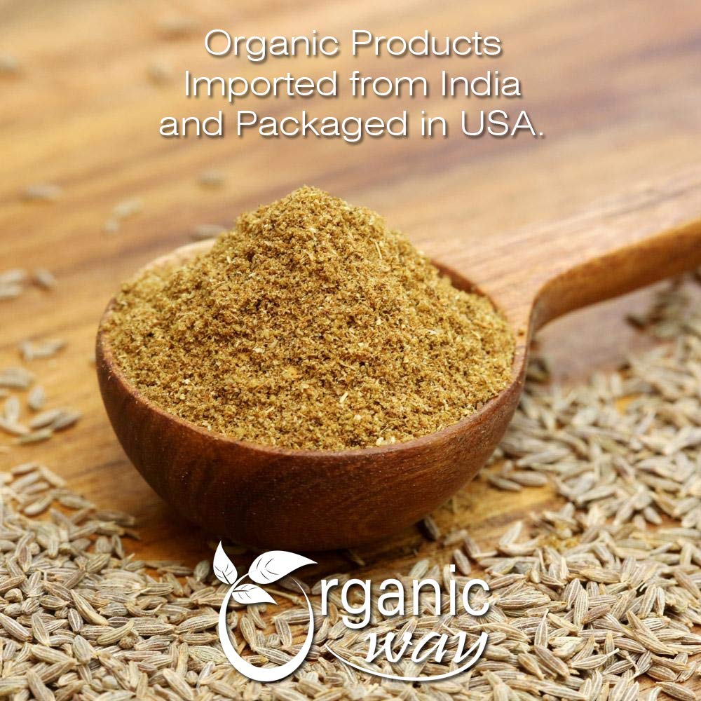 Organic Way Premium Cumin/Jeera Seeds Whole (Cuminum Cyminum) - Adds Flavour & Aroma | Organic & Kosher Certified | Raw, Vegan,