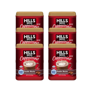 Hills Bros. Instant Sugar-Free Double Mocha Cappuccino Mix - Easy to Use, Enjoy Coffeehouse Flavor From Home - Frothy, Decadent 