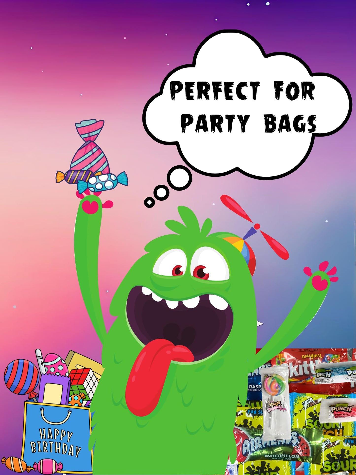 Party Favor Candy Mix - 20 lb Party Stuffers - Goodie Bag Stuffers for Kids - Variety Pack - Bulk Candy Bags - Individually Wrap