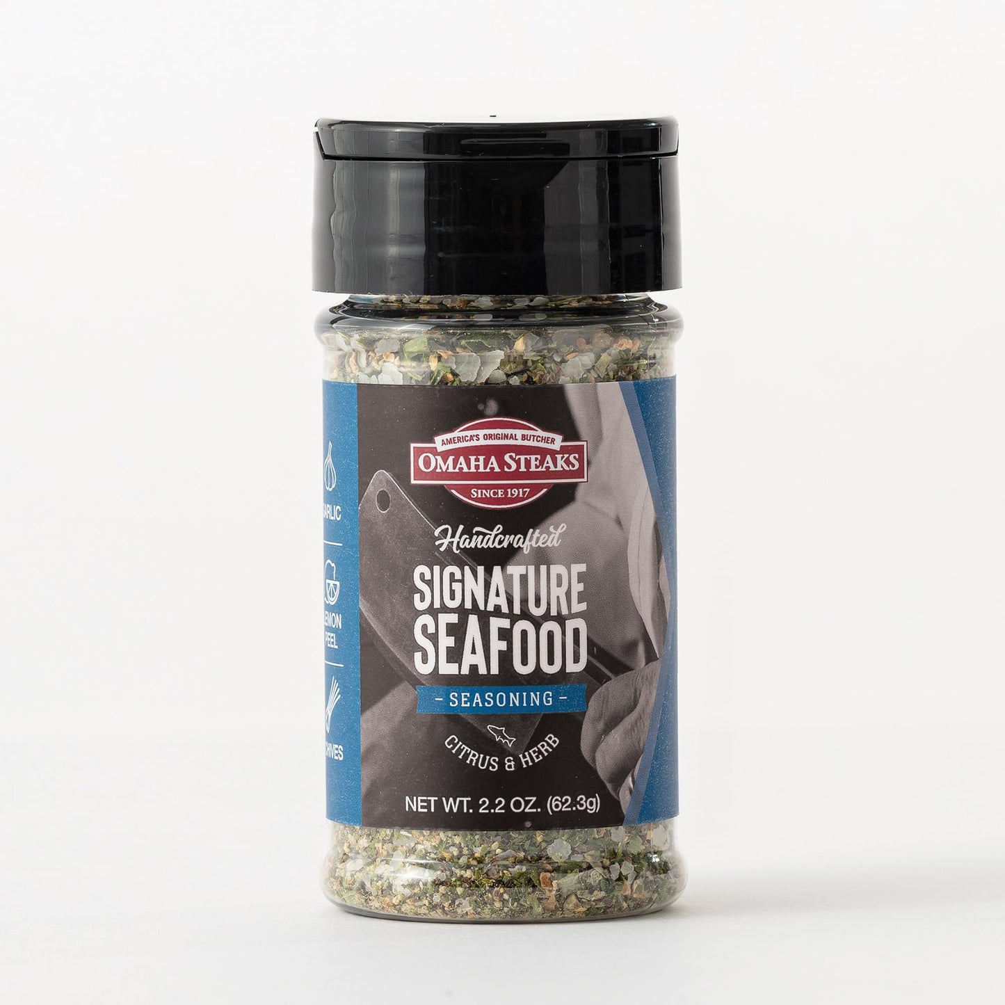 Omaha Steaks Seasoning Flight (1 Jar Private Reserve Rub, 1 Jar Signature Seafood Rub, 1 Jar Omaha Steaks Seasoning)