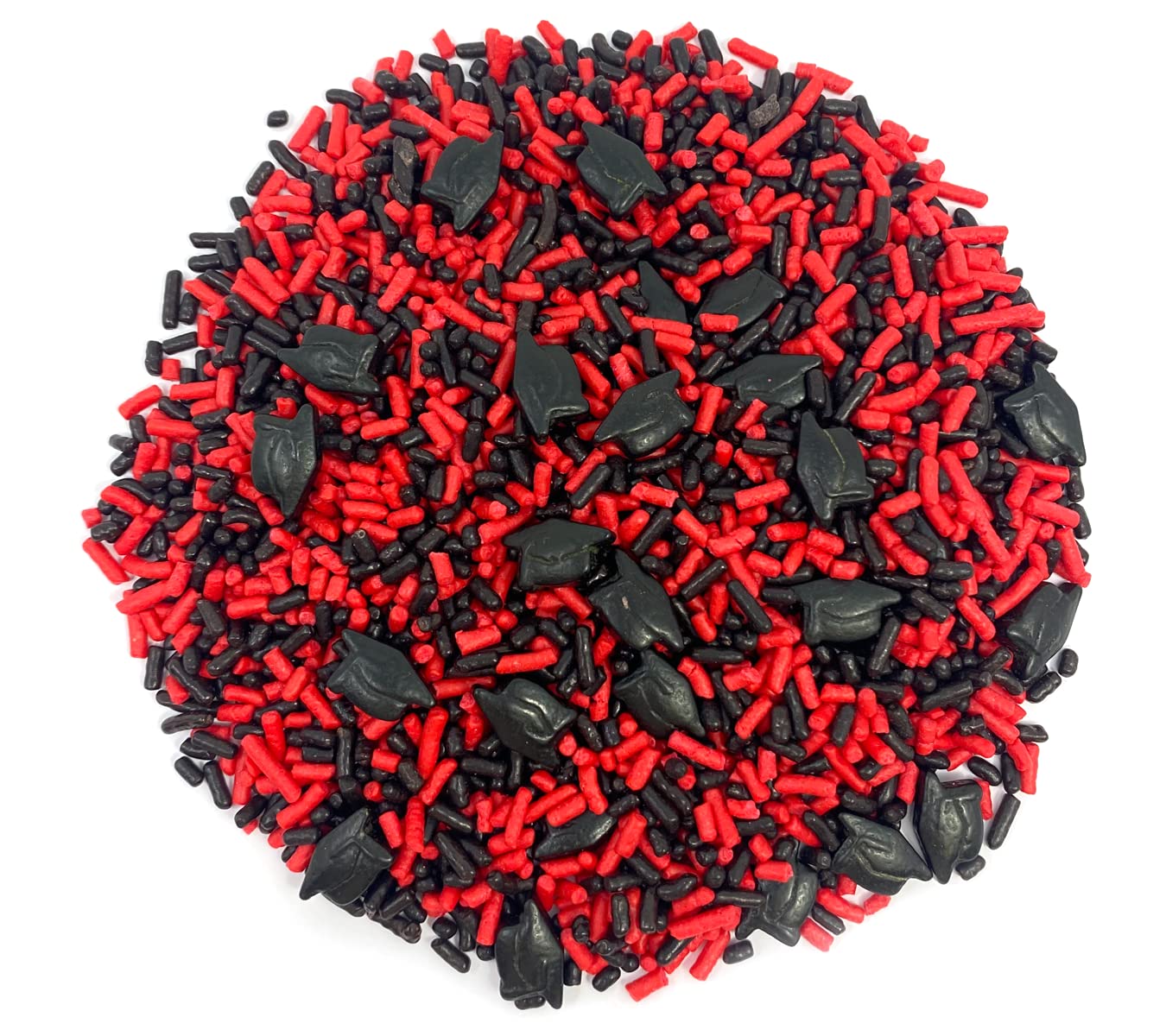 Mystic Sprinkles Graduation Day Sprinkles Mixes (Graduation Day! Red & Black Sprinkle Mix 3.8Oz)