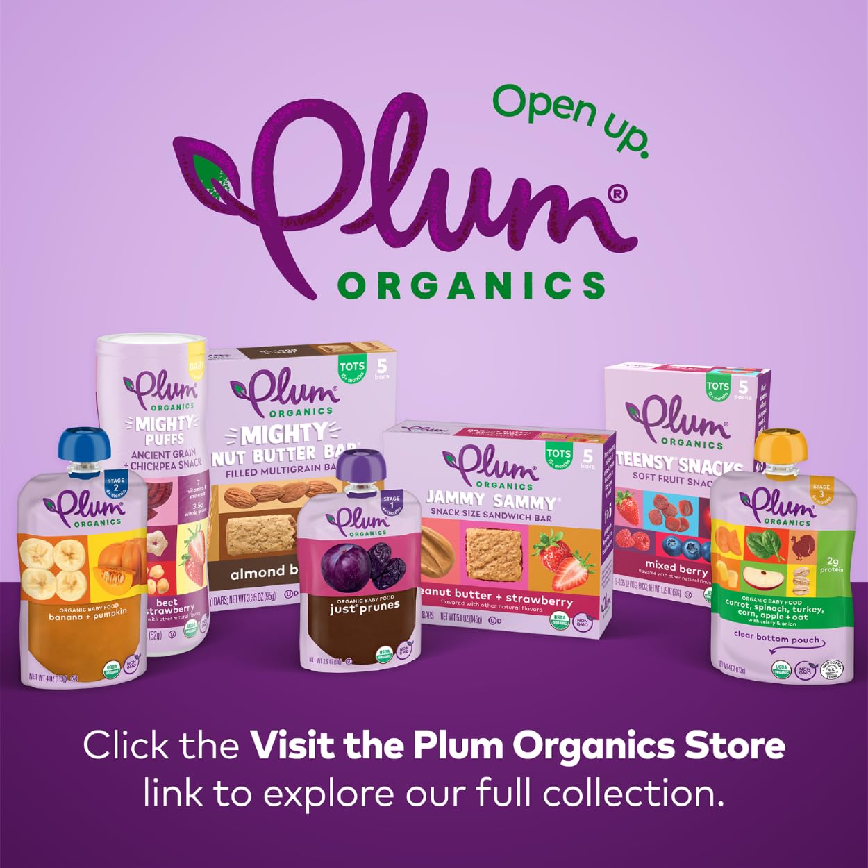 Plum Organics  Stage 1  Organic Baby Food Meals [4+ Months]  Just Prunes  3.5 Ounce Pouch (Pack Of 12) Packaging May Vary