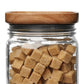 Ball Stack & Store Glass Mason Jars with Wooden Lid, Used for Pantry, Cookies, Flour, Cereal, Rice, Sugar, Tea, Coffee Beans, Sp