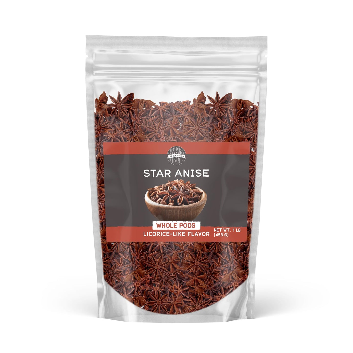 Birch & Meadow Whole Star Anise, 1 lb, Whole Pods, Teas & Baking