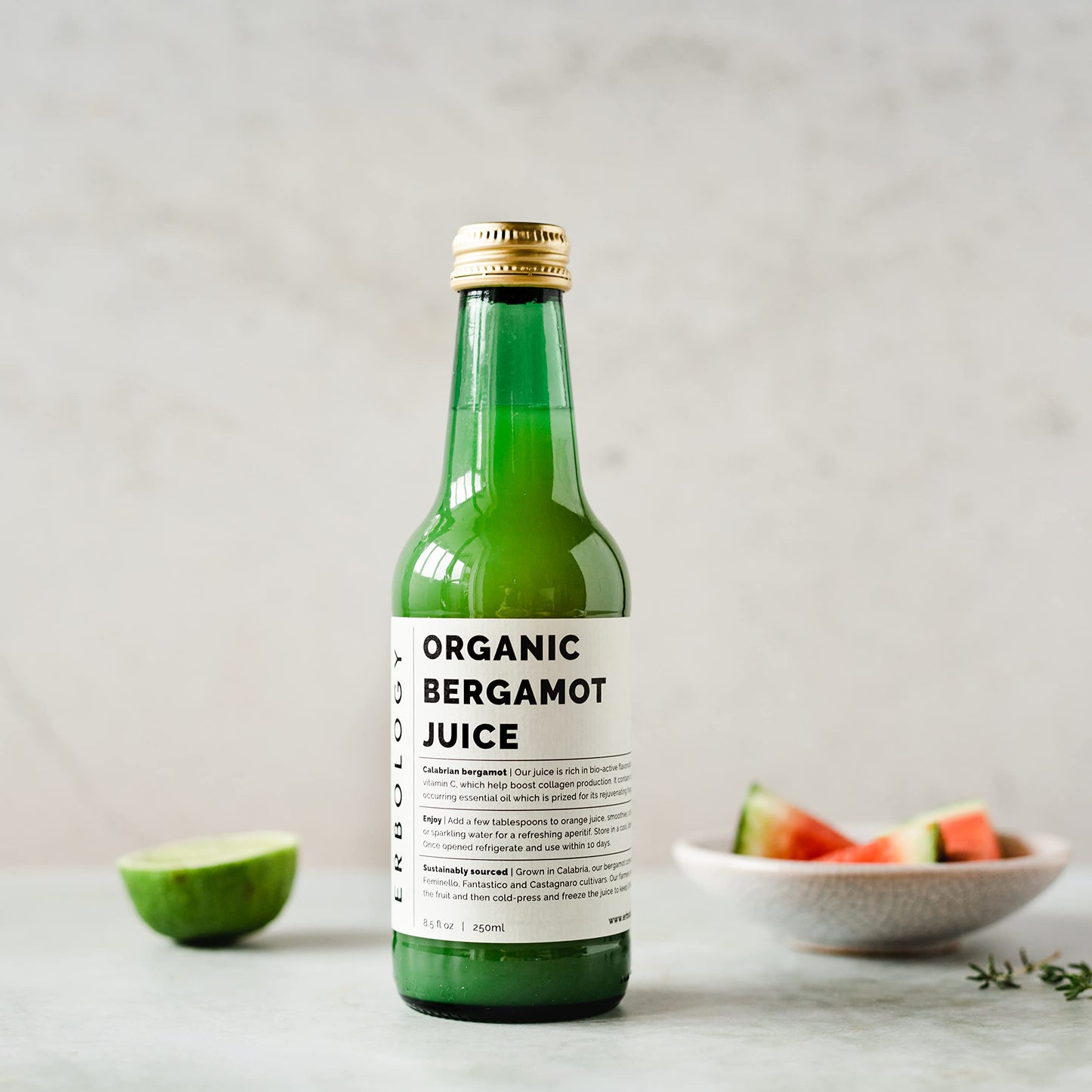 100% Organic Bergamot Juice 8.5 fl oz - Supports Immunity and Collagen Production - Rich in Vitamin C and Bioactive Flavonoids -