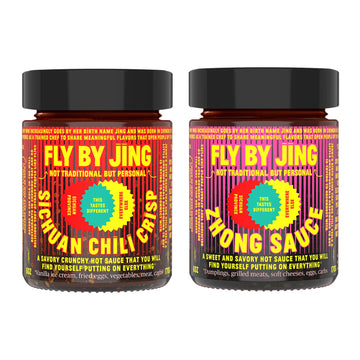 Flybyjing Essential Sauce Bundle: Sichuan Chili Crisp & Zhong Sauce - Ultimate Duo Of Spicy Crunchy Chili Oil & Spicy Sweet Chil