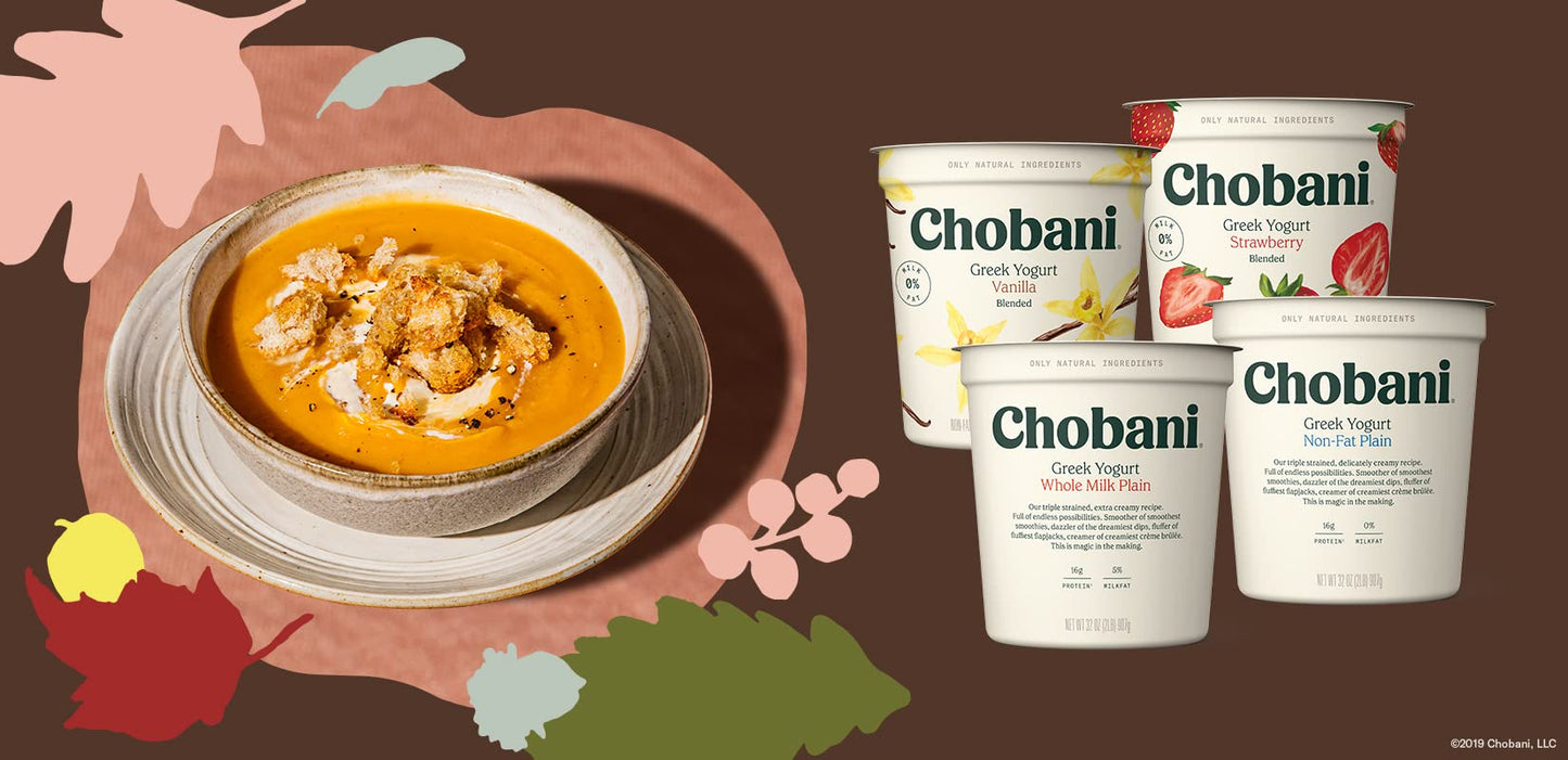 Chobani Vanilla Blended Non-Fat Greek Yogurt 32oz