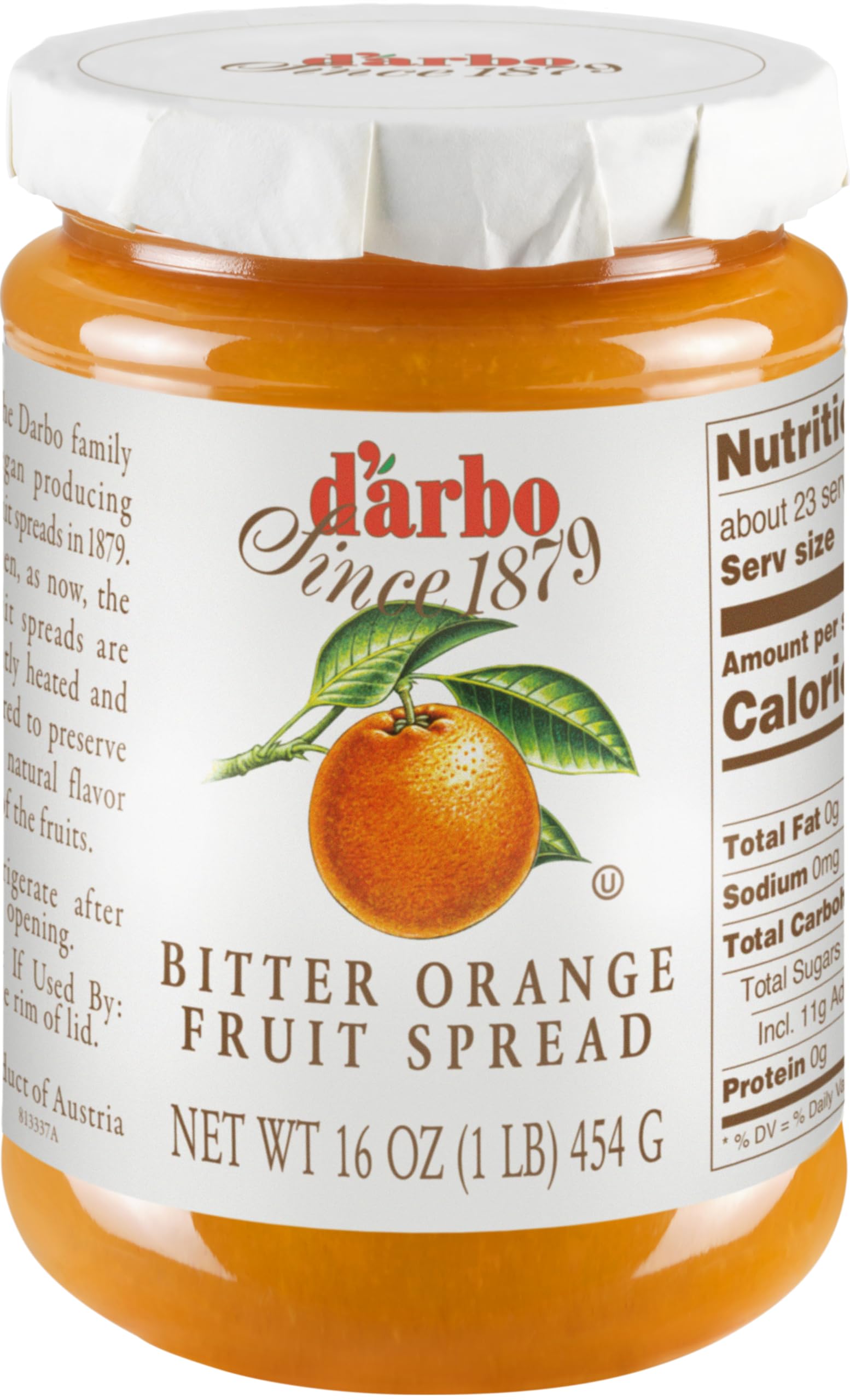 Darbo all Natural Marmalade, Bitter Orange, 16 Ounce