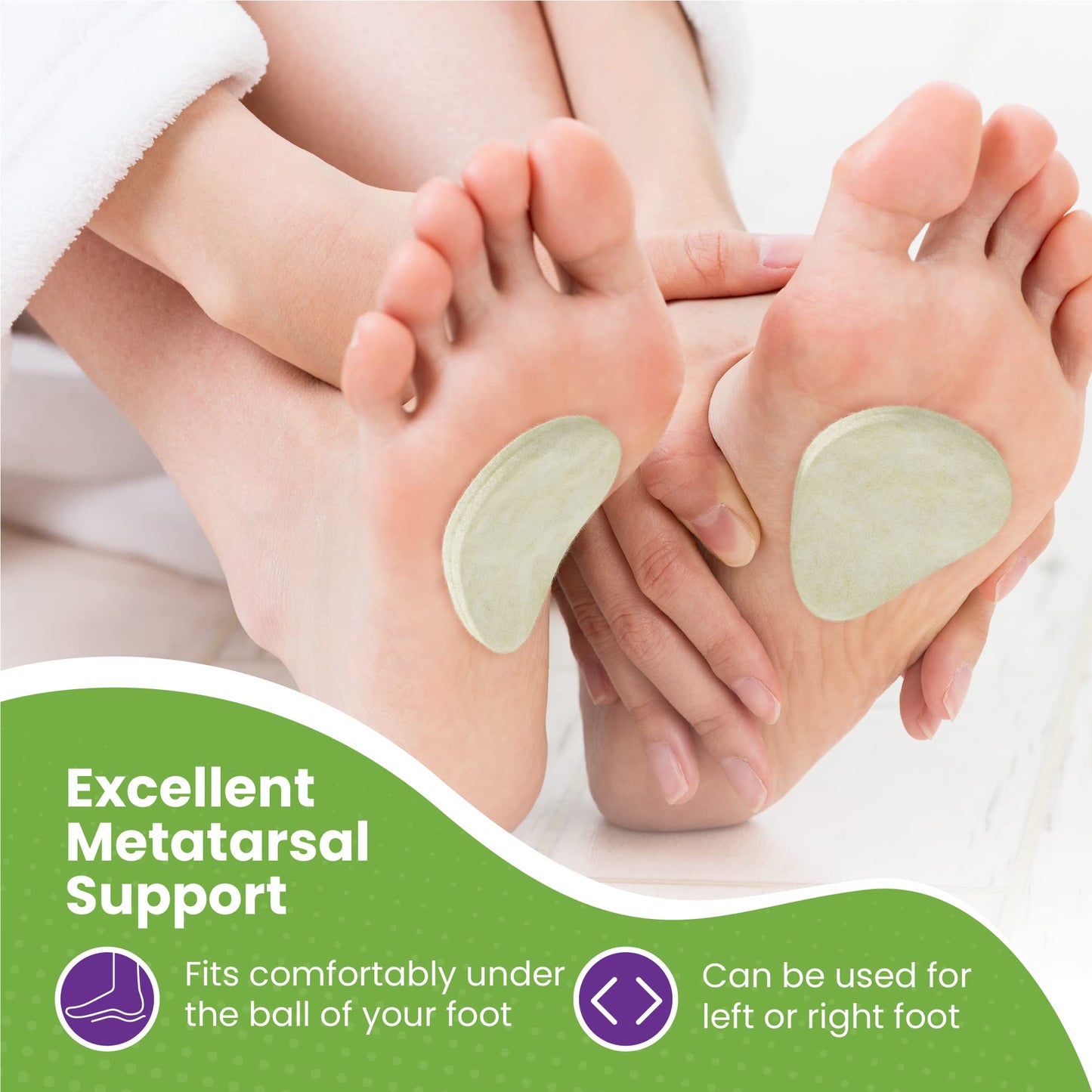 Metatarsal Felt Foot Pad 3/16'' Thick - 6 Pairs (12 Pieces)