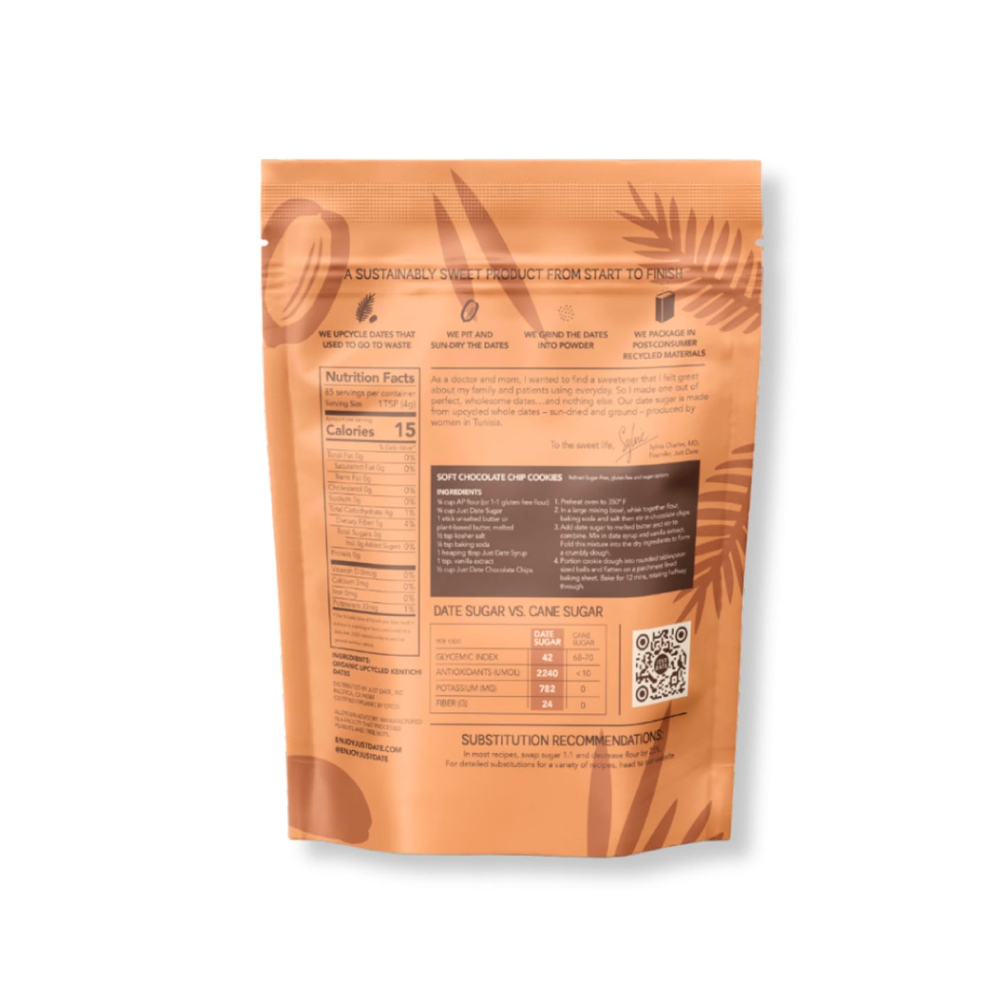 Just Date Sugar : Organic Sugar Substitute Made From Dates - 12 Oz. Box