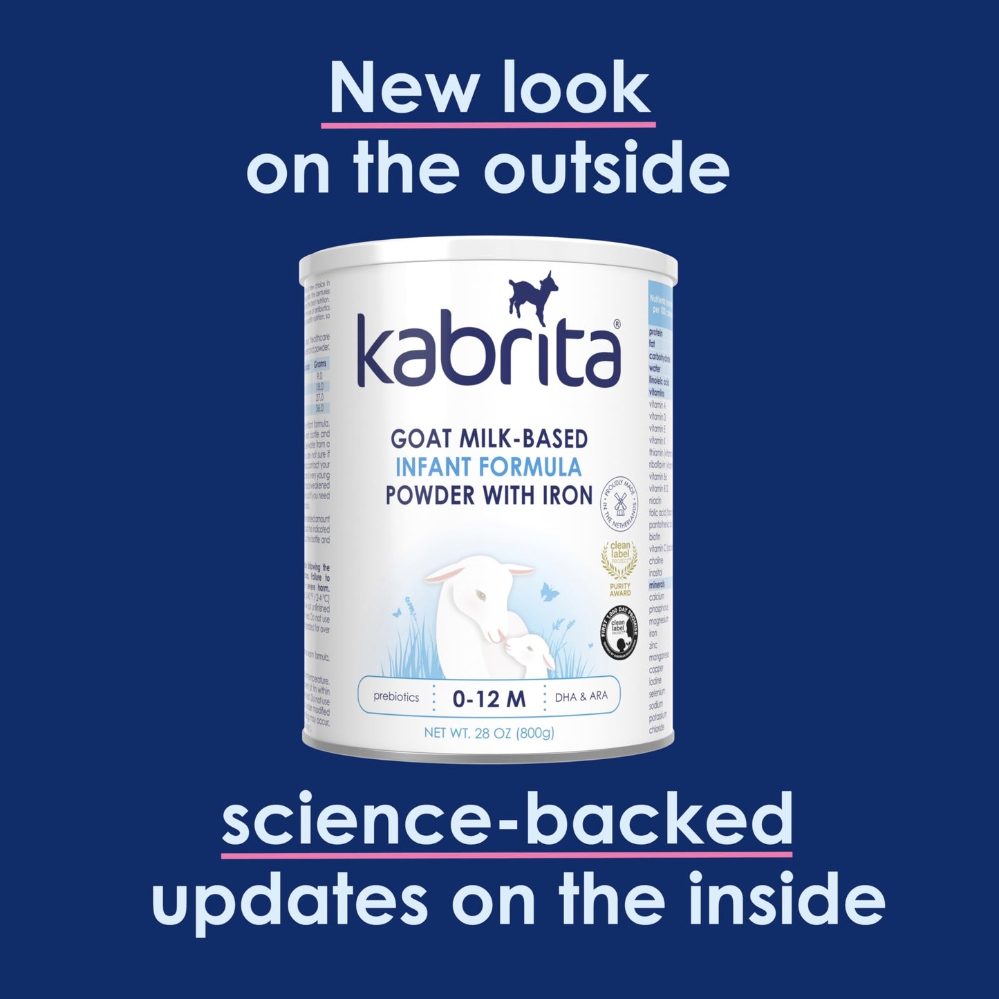 Kabrita Goat Milk-Based Infant Formula Powder With Iron, Dha, Ara & Prebiotics, For Infants 0–12 Months, Non-Gmo, 28 Oz (Pack Of 2)