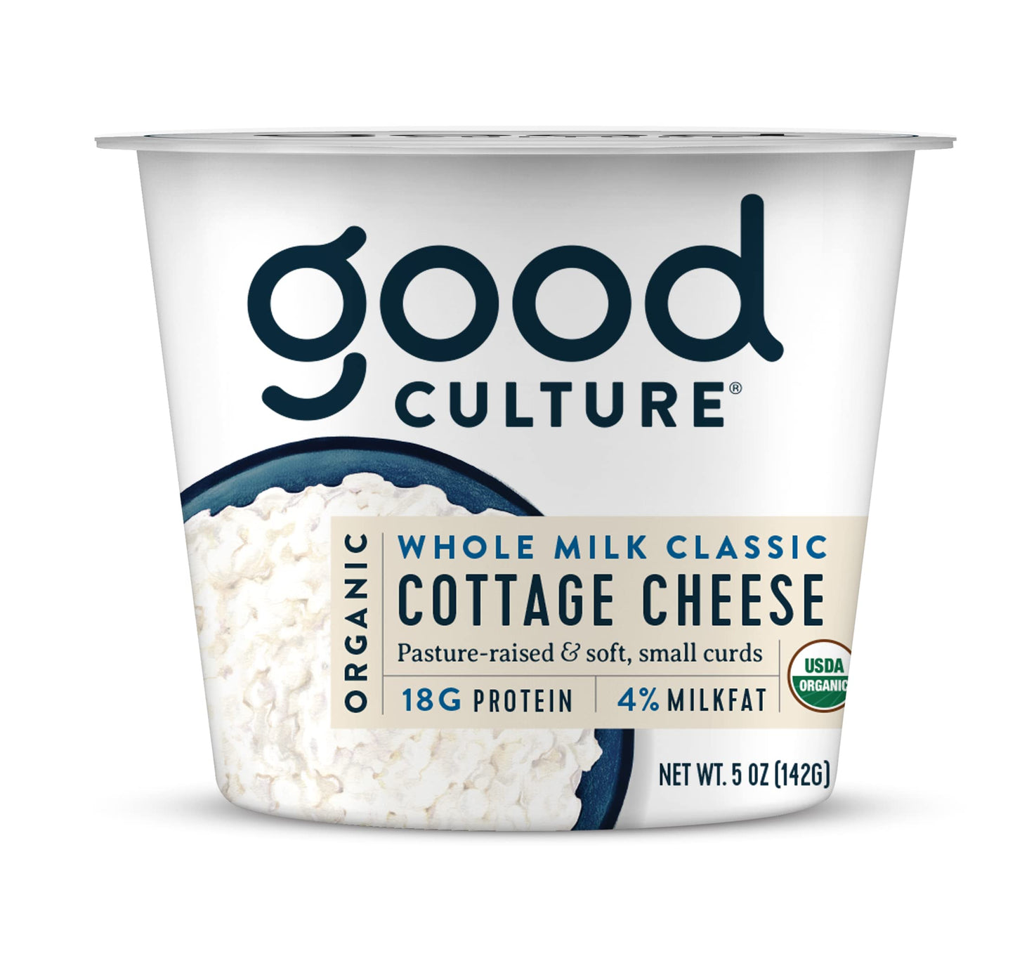Good Culture, Organic Cottage Cheese - Classic 4%, 5.3 Ounce