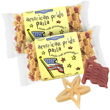 Pastabilities Fun Shaped Flag & Star Pasta for Kids, Non-GMO Natural Wheat, 14 oz (Pack of 2)