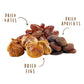 Organic Dried Fruit Mix (Dates, Apricots, Figs) - Vegan, Kosher, Gluten Free, No Added Sugar - Healthy Natural Snacks - 8oz (2-p