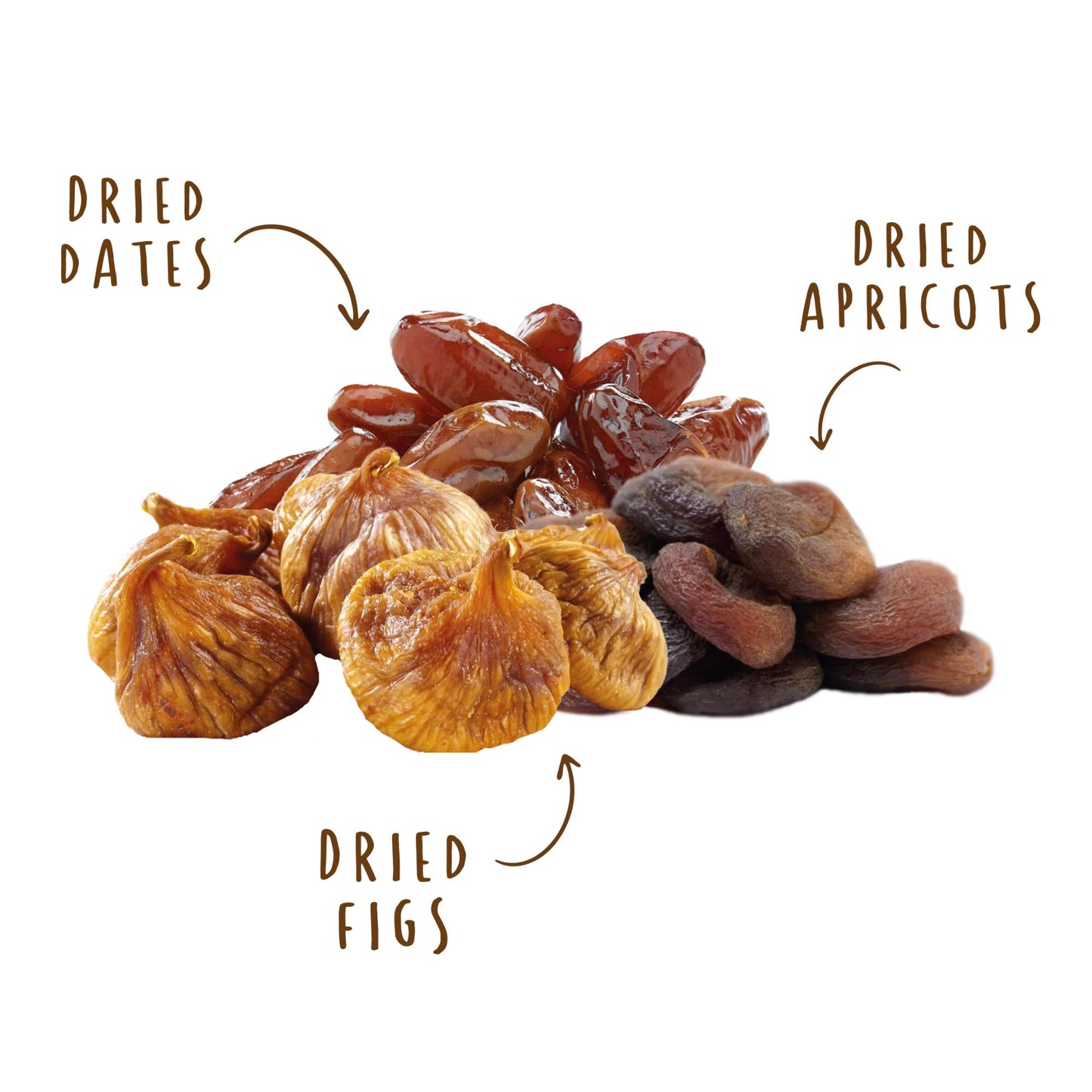 Organic Dried Fruit Mix (Dates, Apricots, Figs) - Vegan, Kosher, Gluten Free, No Added Sugar - Healthy Natural Snacks - 8oz (2-p