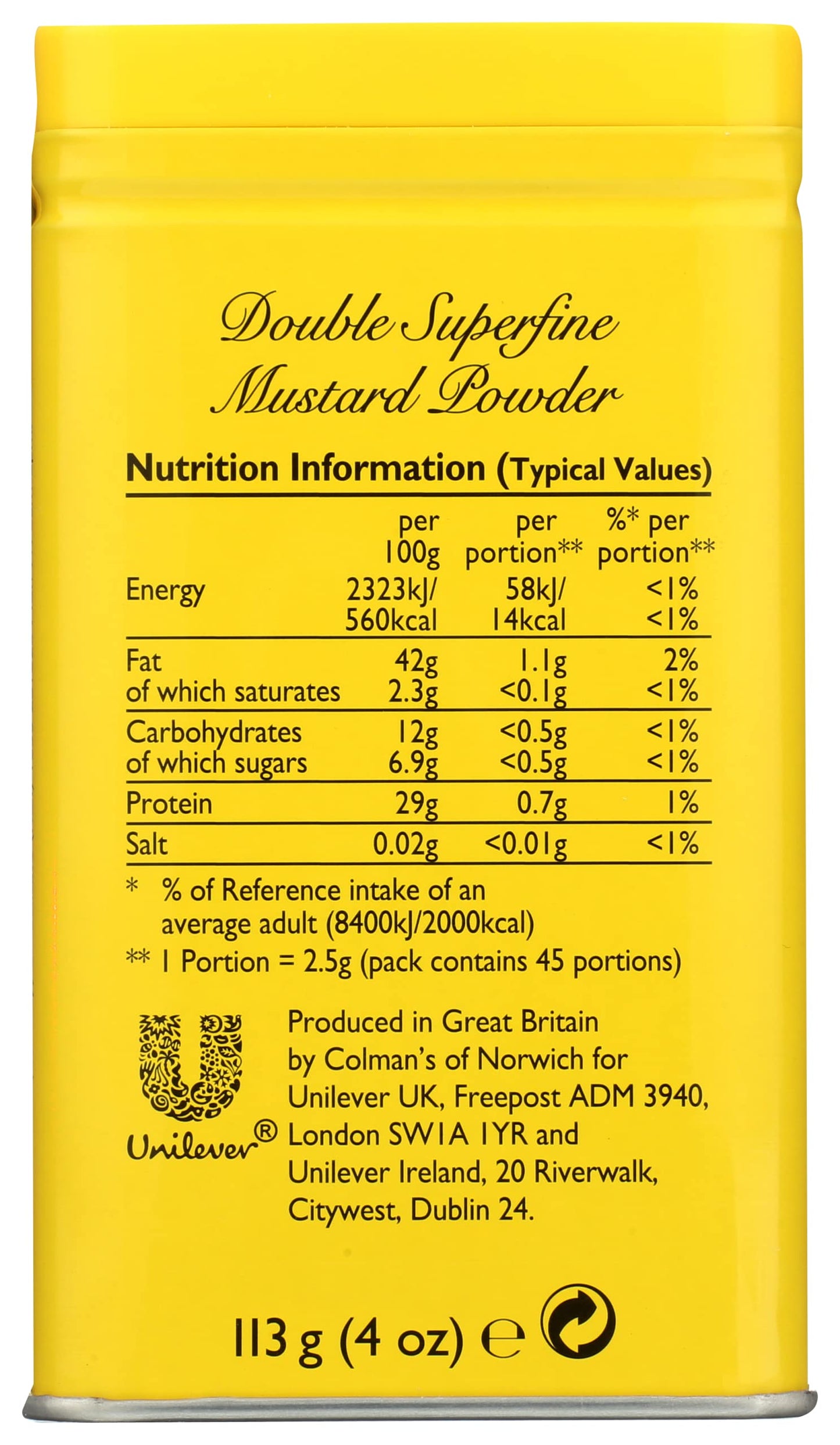 Colman'S Dry Mustard Powder 4Oz (Pack Of 2) | Hot & Tangy | Grilling, Dips, Dressings, Marinades |