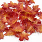 Set Of 75 Edible Fall Leaves Gold Leaf Cake Decorations, Thanksgiving Day Christmas Party Cupcake Topper (Red)