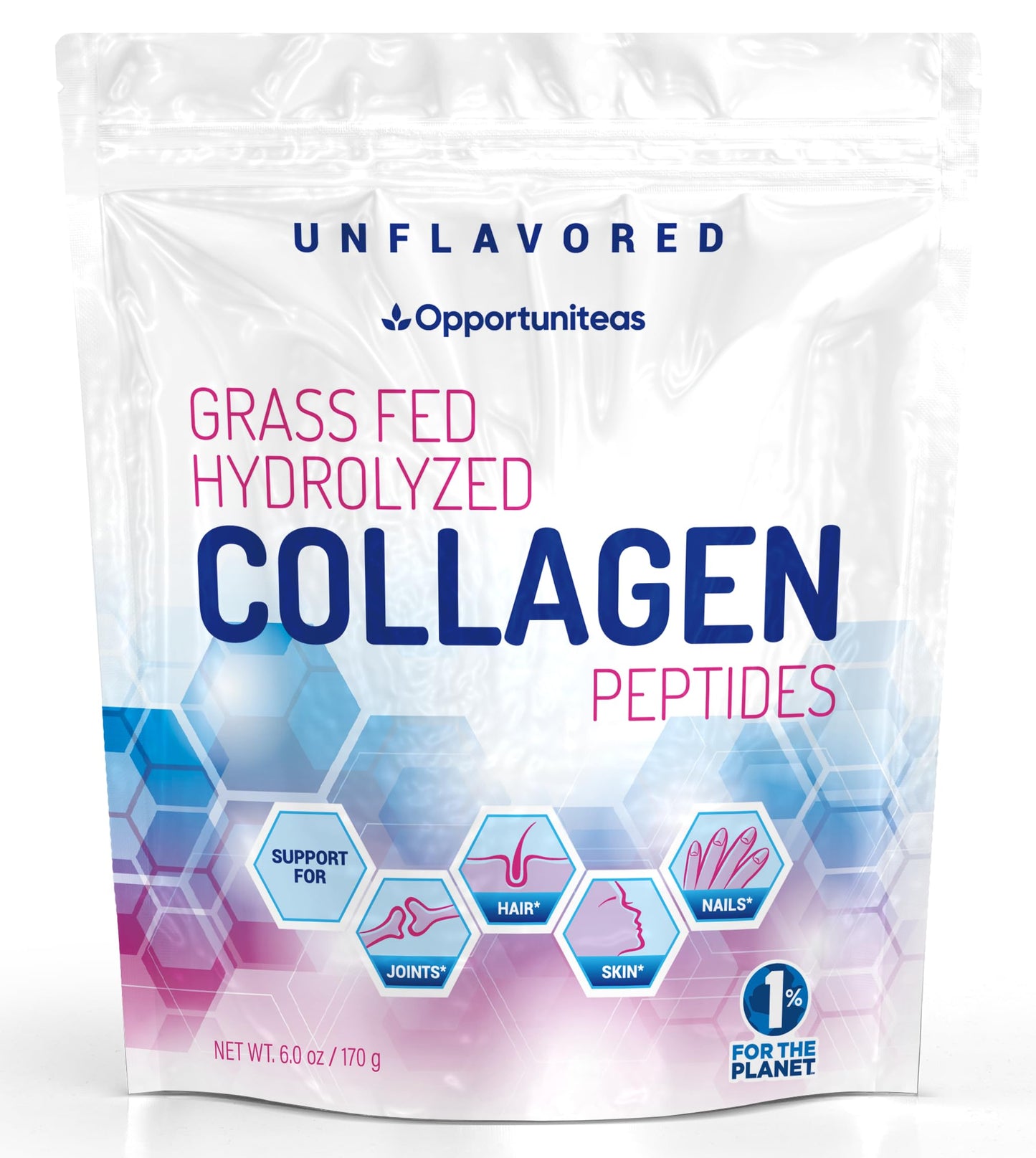Opportuniteas Collagen Creamer For Coffee  Keto Col?Geno Peptides Powder Creamer  Low Carb Keto & Paleo Diet Friendly  Grass Fed  Gluten Free & Non-Gmo  Unflavored  6 Oz