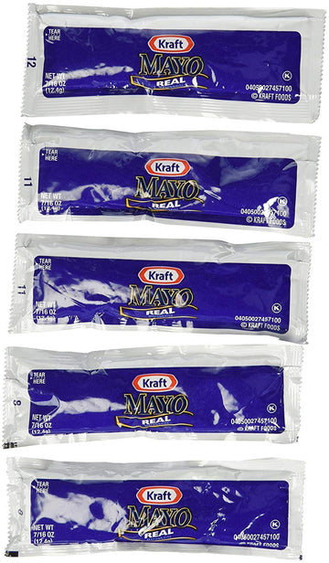 Kraft Real Mayonnaise Portion-Sized Condiment Packets, 0.44 Oz (100 Packets)