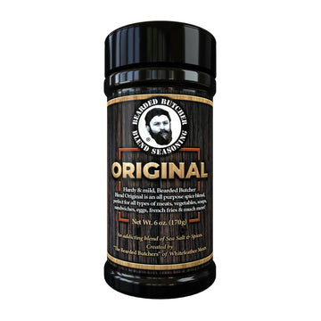 Bearded Butchers Blend Original Seasoning, 6 oz Shaker - All-Purpose Spice for Meats, Veggies, Soups, Sandwiches, Eggs, Fries - 