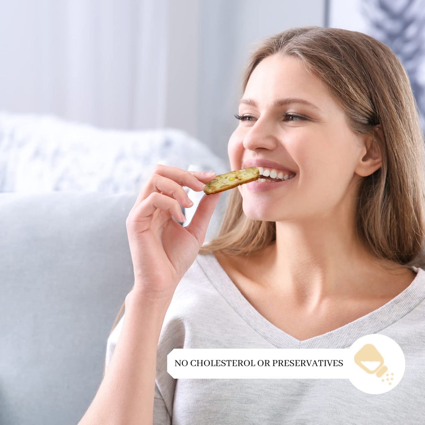Almondina Almond Cookies, Almonduo Flavor, Roasted Almonds And Pistachios, Non-Dairy And Kosher Thin Cookies, Toasted With Natur