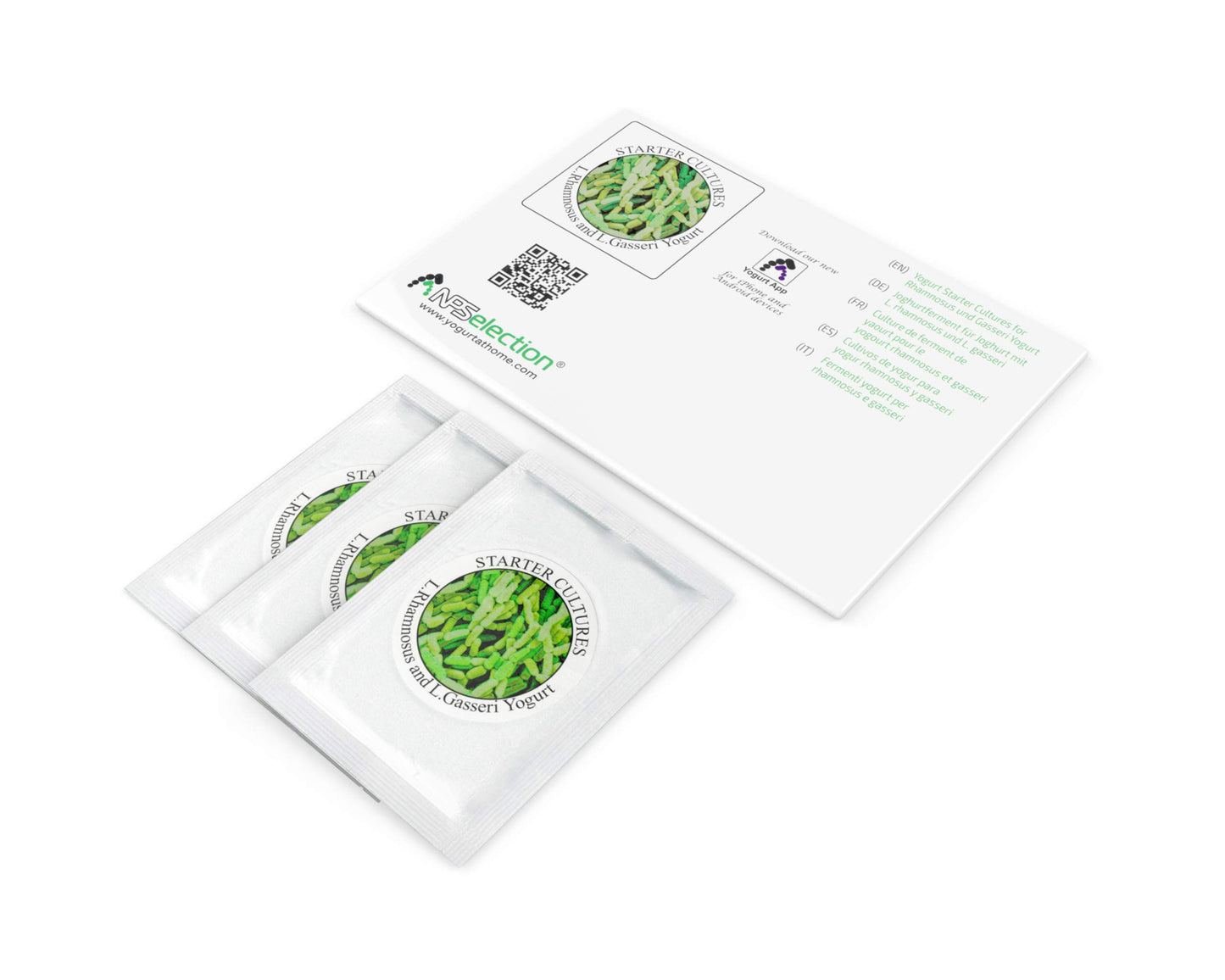 Natural Probiotic Selection Yogurt Starter Cultures - Pack of 3 Freeze-Dried Sachets for Lactobacillus Rhamnosus and L.Gasseri Y