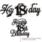 Rssta i Happy 18th Birthday Cake Topper Black Glitter, 18 & Fabulous, Model XM063-Black 18th, Paper Material, Party Decoration