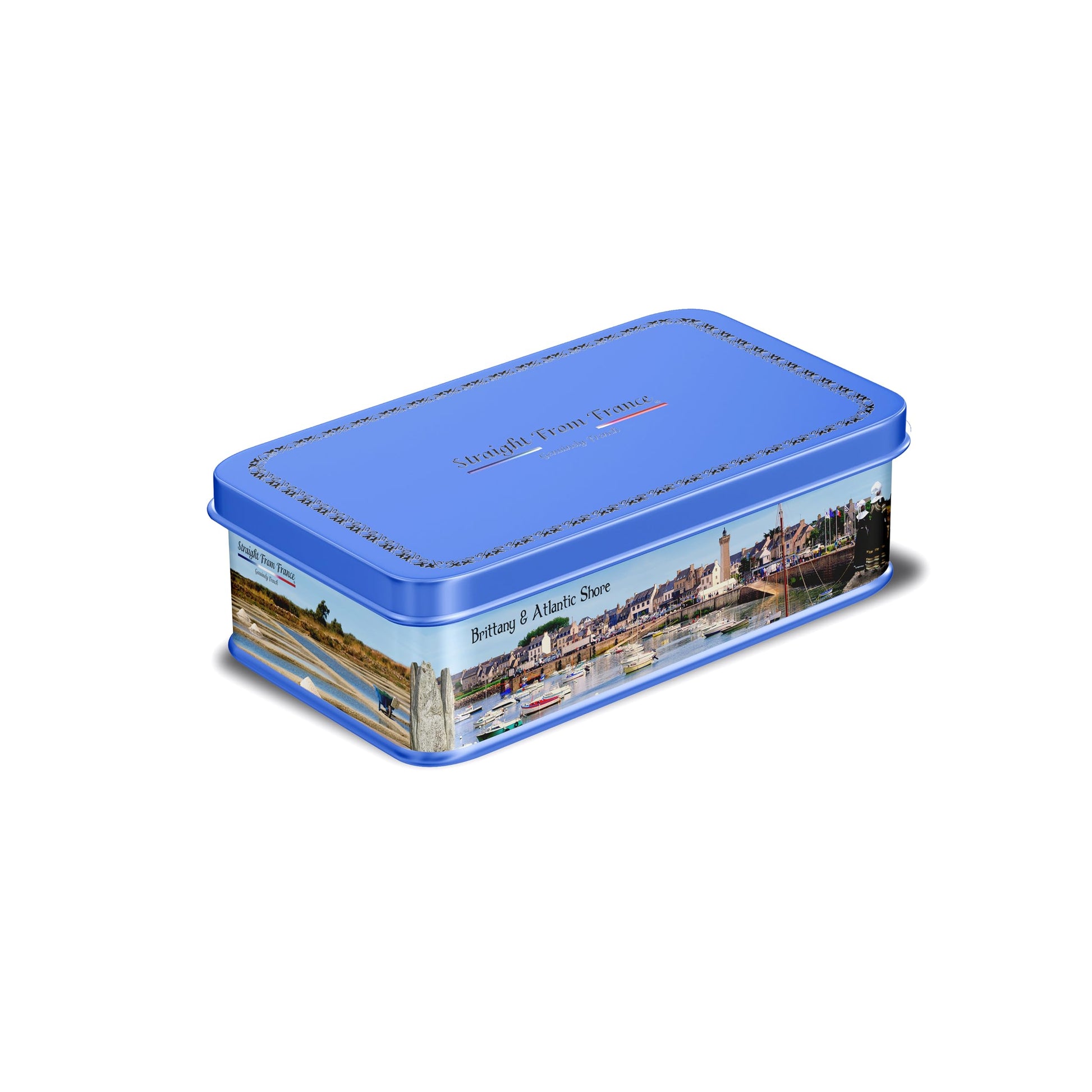 Straight From France Salted Butter Caramels, Gourmet Toffees From France In Brittany Themed Tin, Ideal Candy Gift Tin 7 Oz