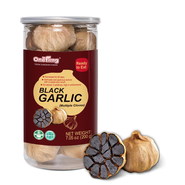 ONETANG Black Garlic 7.05 Oz (200g.), Multiple Black Garlic Fermented for 90 Days, Super Foods, Non-GMO, Non-Additives, High in 