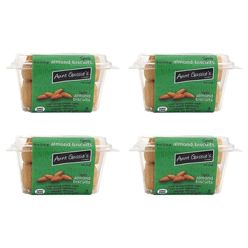 Aunt Gussies Spelt Sugar Free Almond Biscuits, 8 Ounce (Pack of 4), Plastic