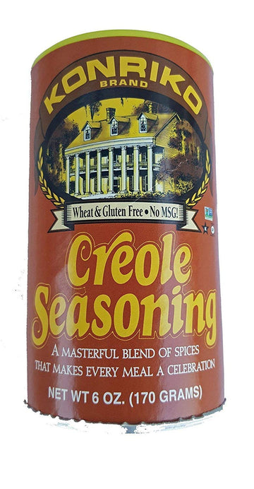 Konriko - Creole Seasoning 6 oz (Pack of 6) - Wheat Free - Gluten Free - No MSG