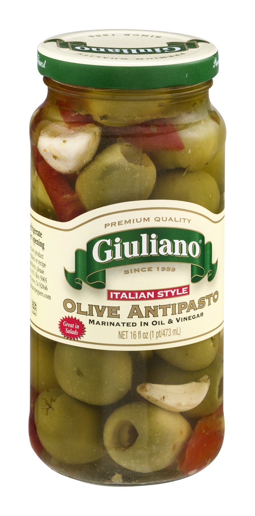 Giuliano Italian Style Olive Antipasto, 16 Ounce (Pack Of 6)