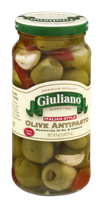 Giuliano Italian Style Olive Antipasto, 16 Ounce (Pack Of 6)