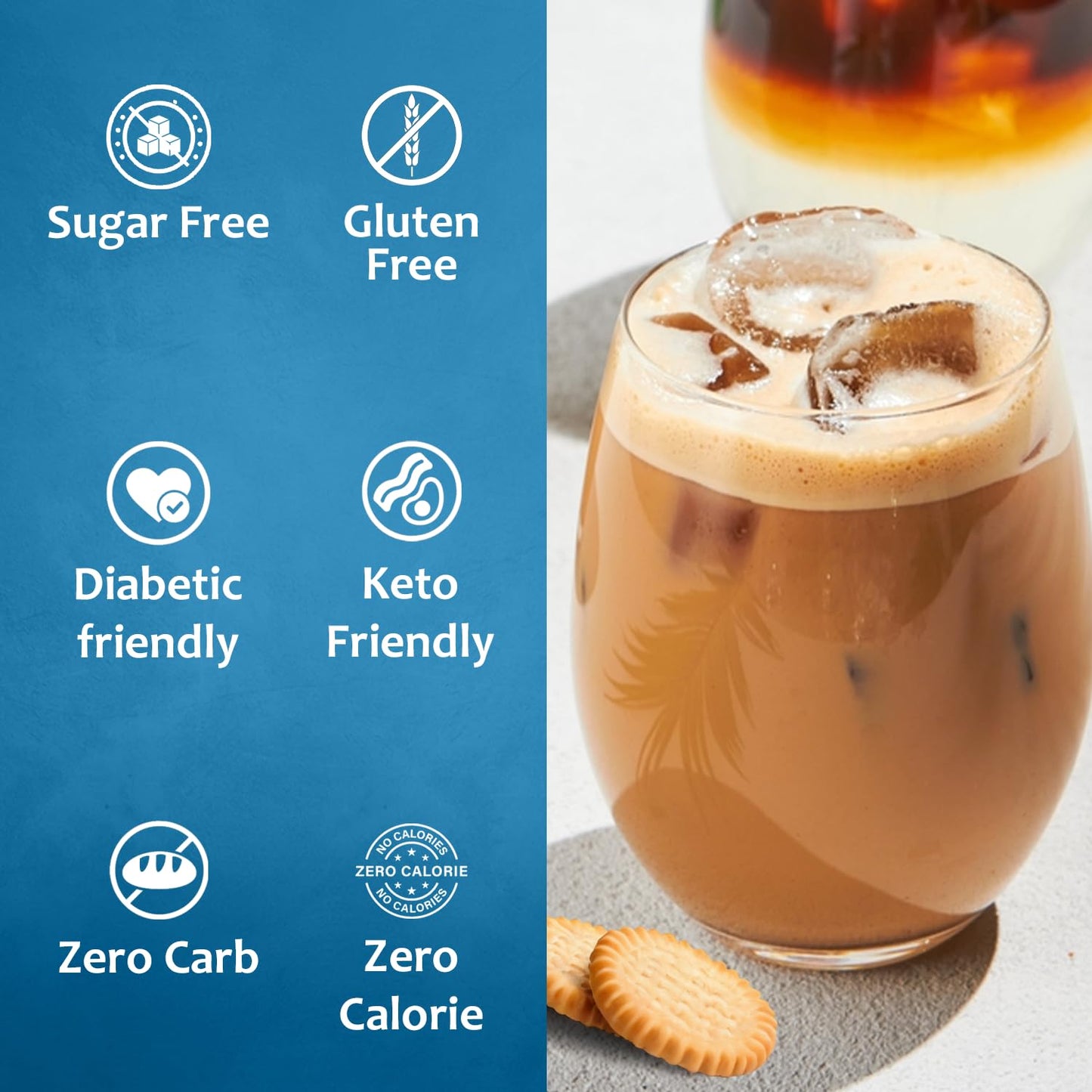 Syruvia Sugar-Free Cookie Butter Coffee Syrup - 25.4 Fl Oz Premium Coffee Flavoring Syrup - 0 Calorie- Kosher Coffee Syrups, Glu