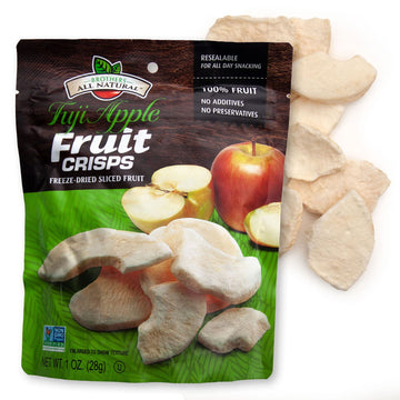 Brothers All Natural, Fuji Apple Freeze Dried Fruit Crisps, Gluten Free, Non-Gmo, Nothing Added, 1 Oz. Resealable Pouch (Pack Of