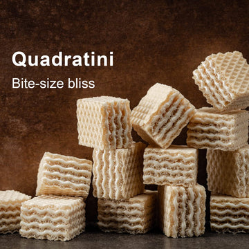 Loacker Quadratini Vanilla Wafer Cookies Large - 30% Less Sugar - Premium Crispy Bite Size Wafers With Vanilla Cream Filling - Resealable Family Pack - Non-Gmo - Sustainably Sourced Vanilla From Madagascar- Large Snack Bag 250G/8.82Oz, Multipack Of 6