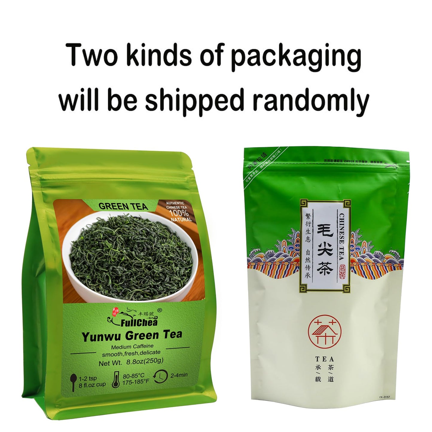 FullChea Maojian Green Tea Loose Leaf - Refreshing Brisk - 8.8oz / 250g