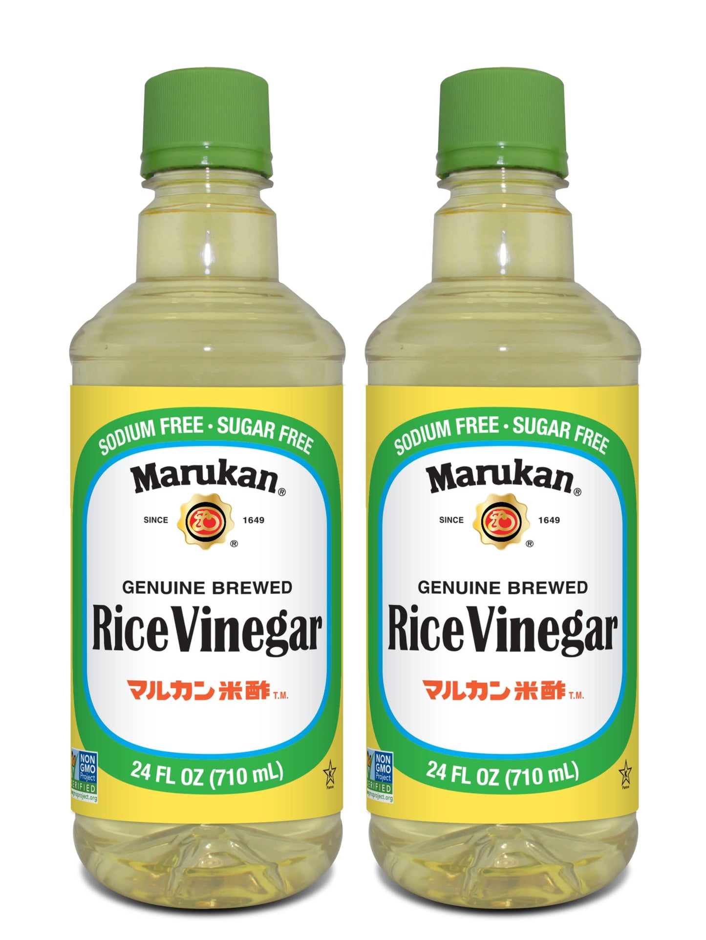 Marukan Brewed Rice Vinegar, 24 Ounce PET Bottle, Pack of 2