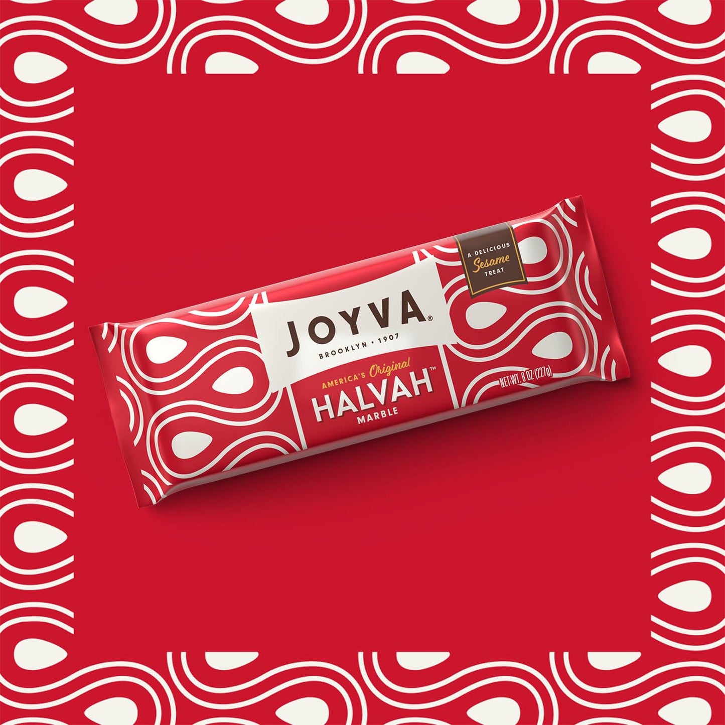 Joyva Halvah - Marble, 8Oz Pack Of 2 | A Delicious Sesame Treat | Dairy Free, Gluten-Free & Kosher Parve | Handcrafted In Brookl