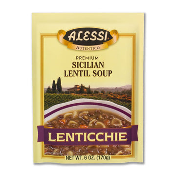 Alessi Autentico Premium Soups, Traditional Flavors, 6oz (Sicilian Lentil, Pack of 1)
