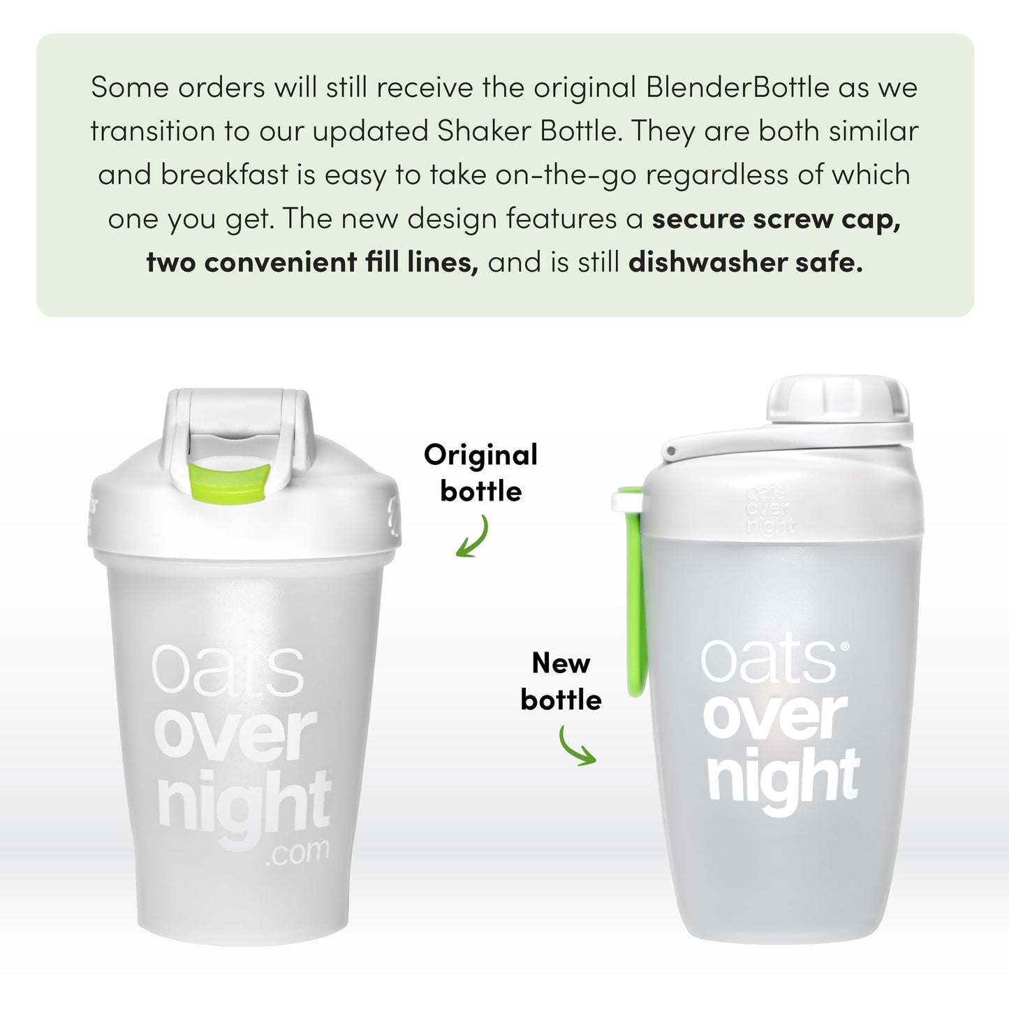 Oats Overnight Green Apple Cinnamon Overnight Oats, 20g Protein, 2.6 oz (Pack of 8) - Gluten Free, Non-GMO