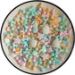 Clonynix Edible Colorful Ocean Mermaid Candy Sprinkles, 3.5 oz, Starfish Shell Cake Cupcake Toppers, Sweet Decorations
