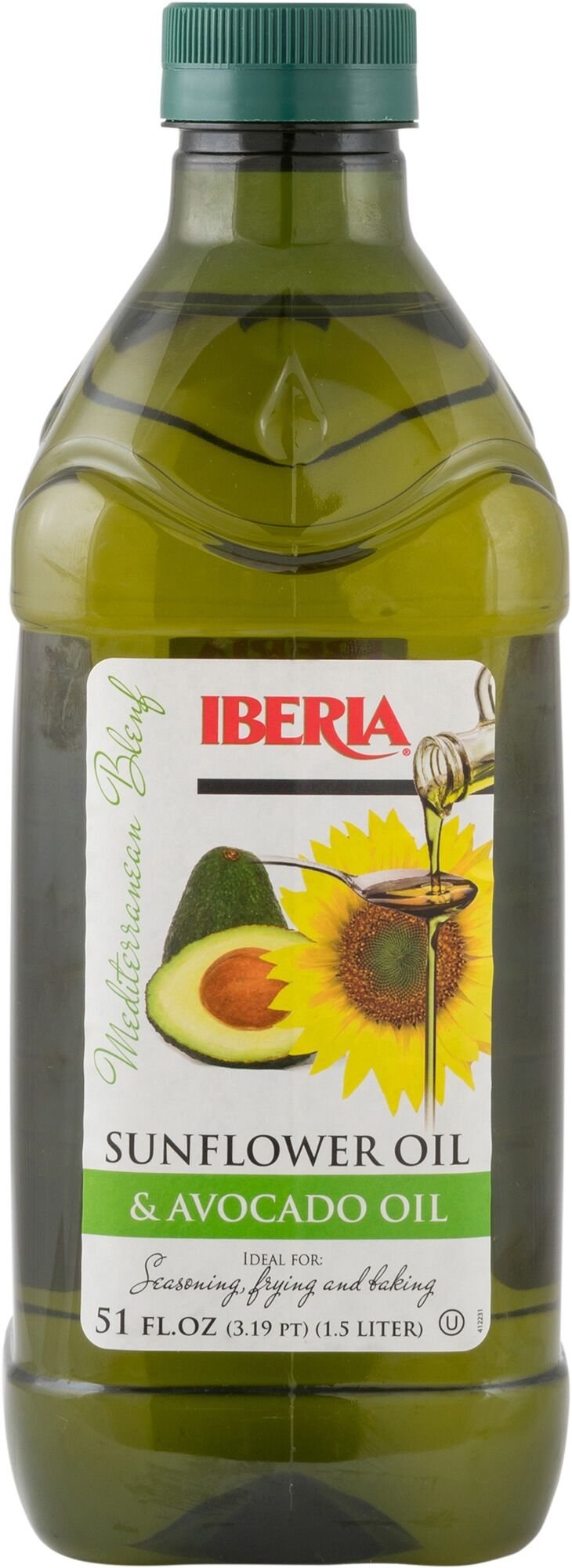 Iberia Avocado and Sunflower Oil, 51 fl oz, Olive Color, Pack of 1