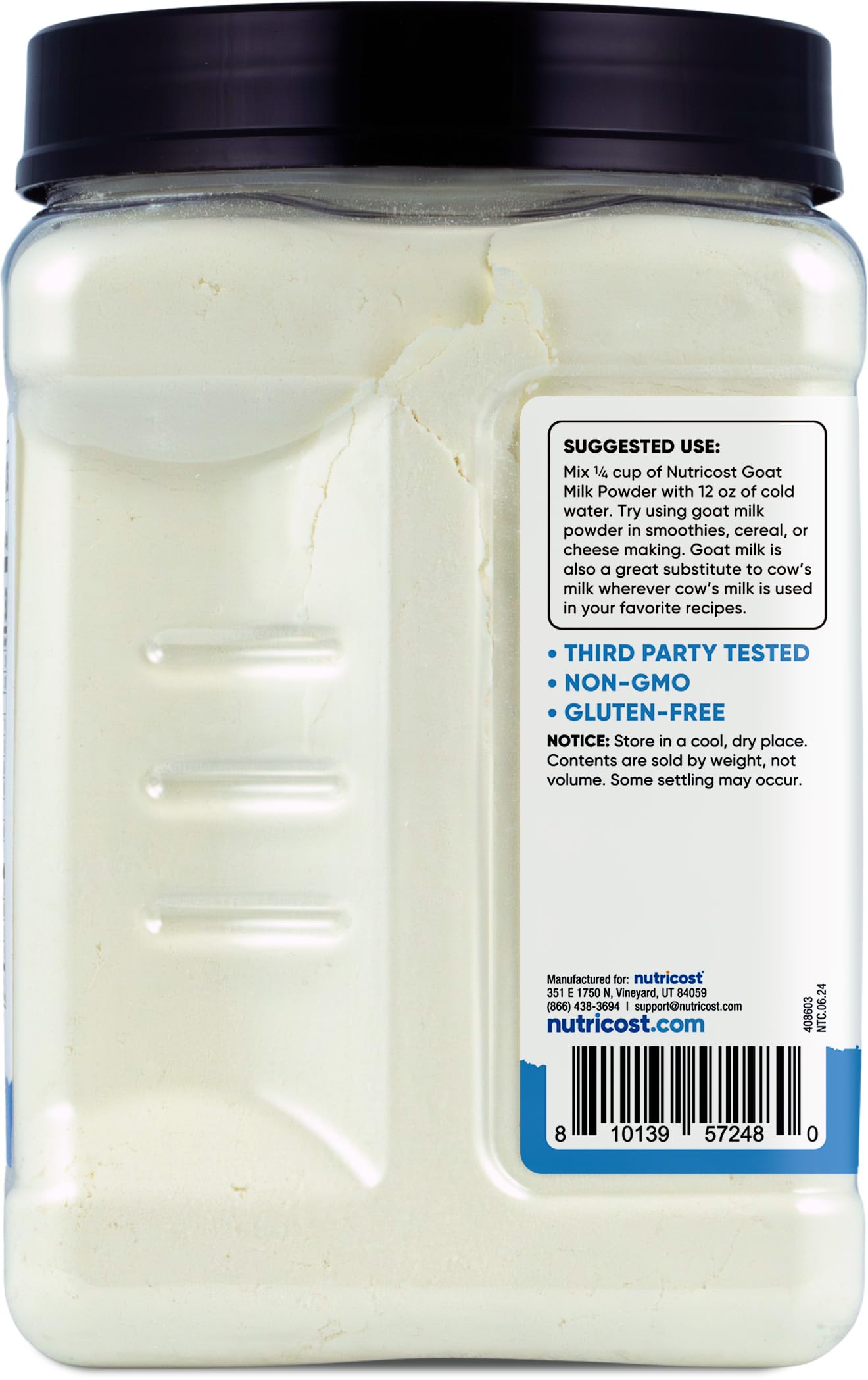 Nutricost Goat Milk Powder 2 Lb Unflavored - Gluten-Free, Non-Gmo