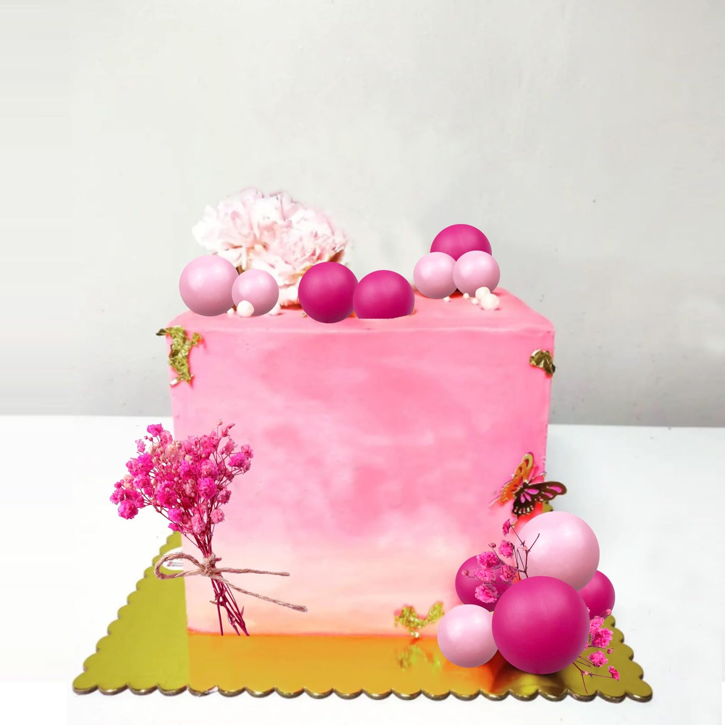 22 Pcs Hot Pink Girl Cake Toppers Girl Theme Cake Decoration For Wedding Birthday Baby Shower Party Decoration Supplies
