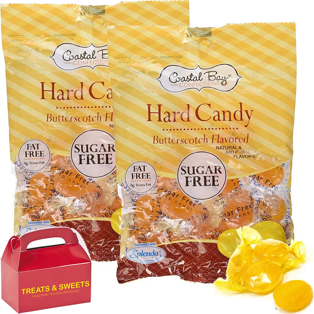 Sugar Free Butterscotch Hard Candy | Individually Wrapped, Fat-Free, 0 Trans Fat, Sugarfree | Rich Buttley Creamy & Sweet - Yell