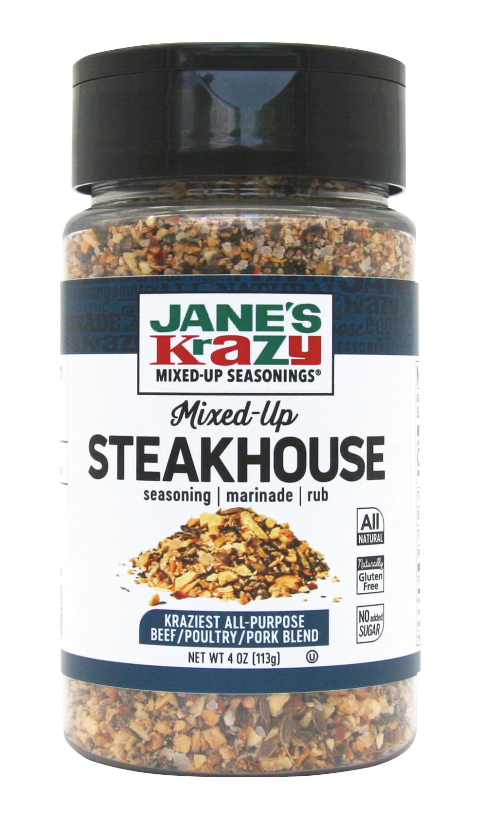 Janes Krazy Seasonings Mixed-Up Steakhouse Seasoning, 4 Ounce
