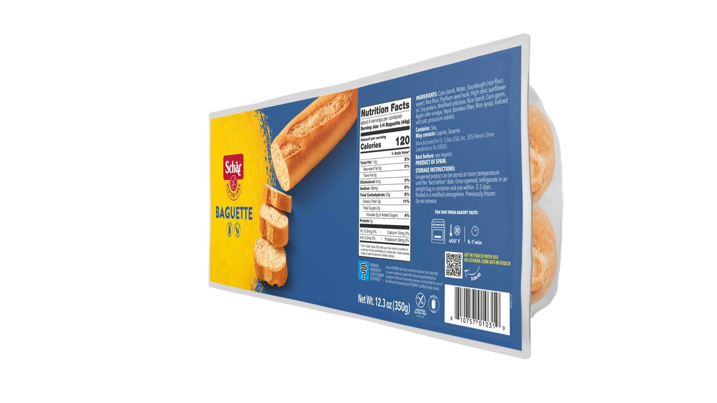Schar Baquettes Gluten Free, 12.3-Ounces (Pack of 6)