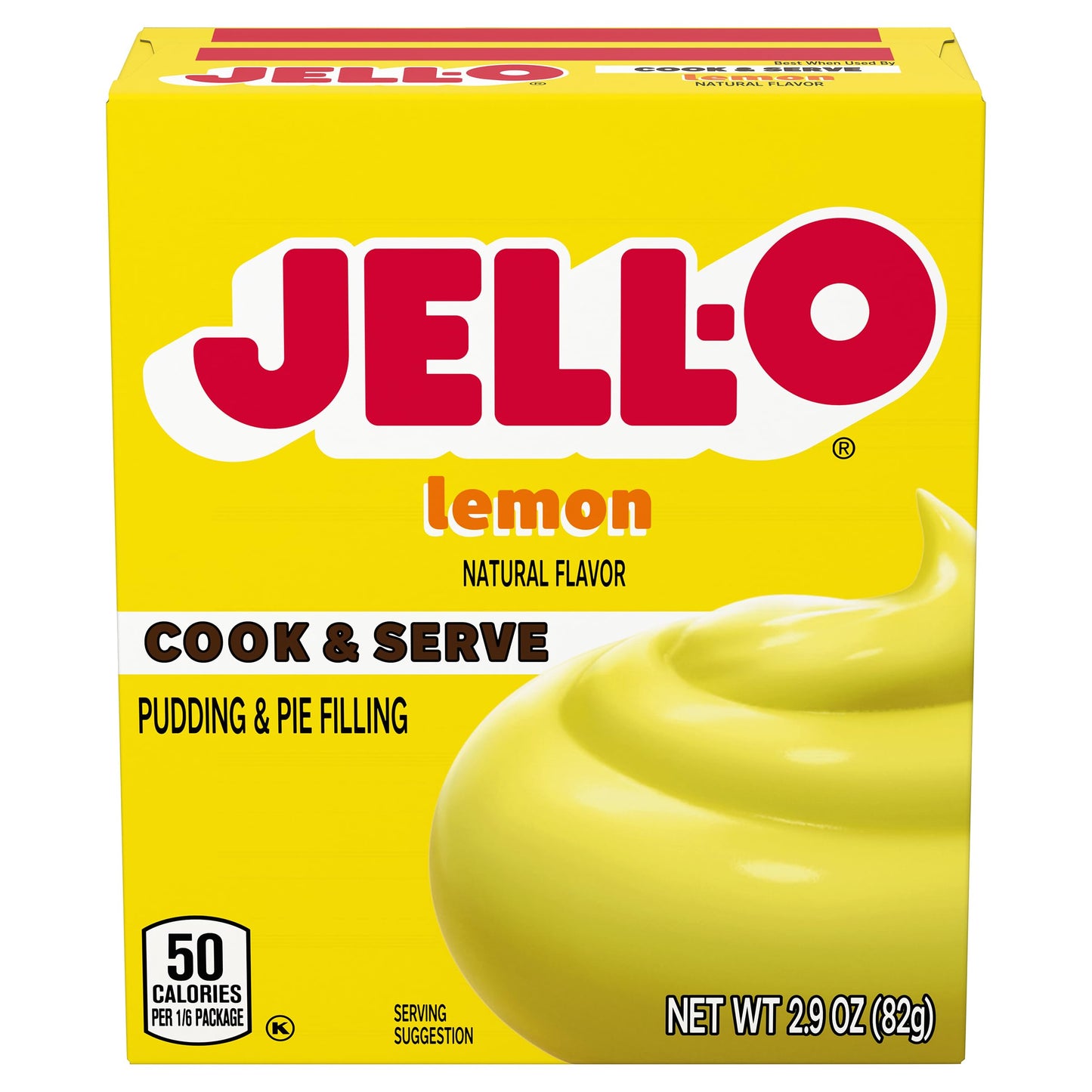 Jell-O Lemon Pudding & Pie Filling, 2.9oz Box, Pack of 24, Lemon Flavor